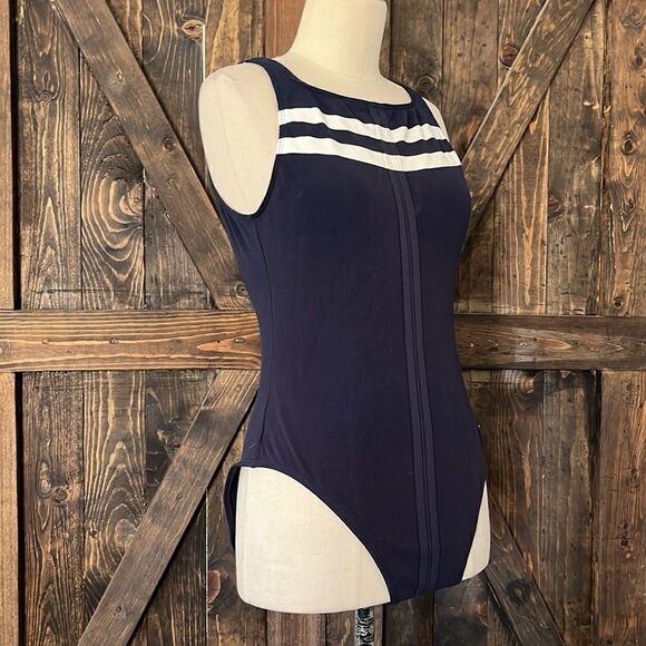 Nautica navy blue with white front lines Sz-14 - Picture 3 of 10